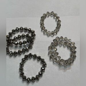 Six Stretchy Bead Bracelets